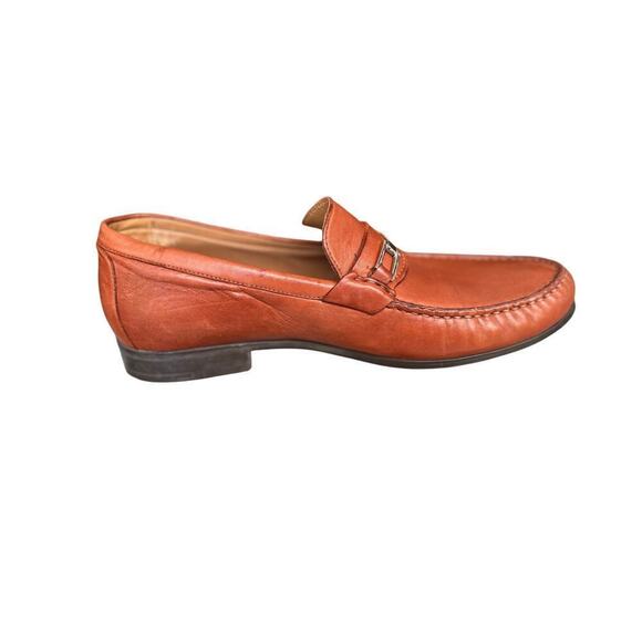 Johnston & Murphy Tan Leather Slip On Shoes 9.5, SUPER soft leather, Bit Loafer main image 7